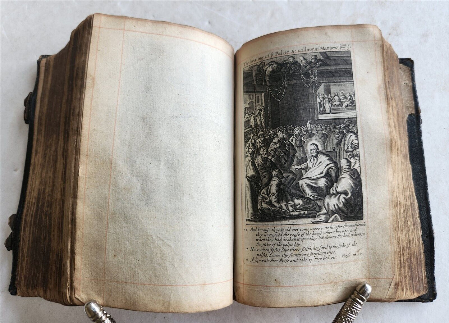 1648 BIBLE in ENGLISH antique Old & New Testament LONDON ILLUSTRATED 114 PLATES