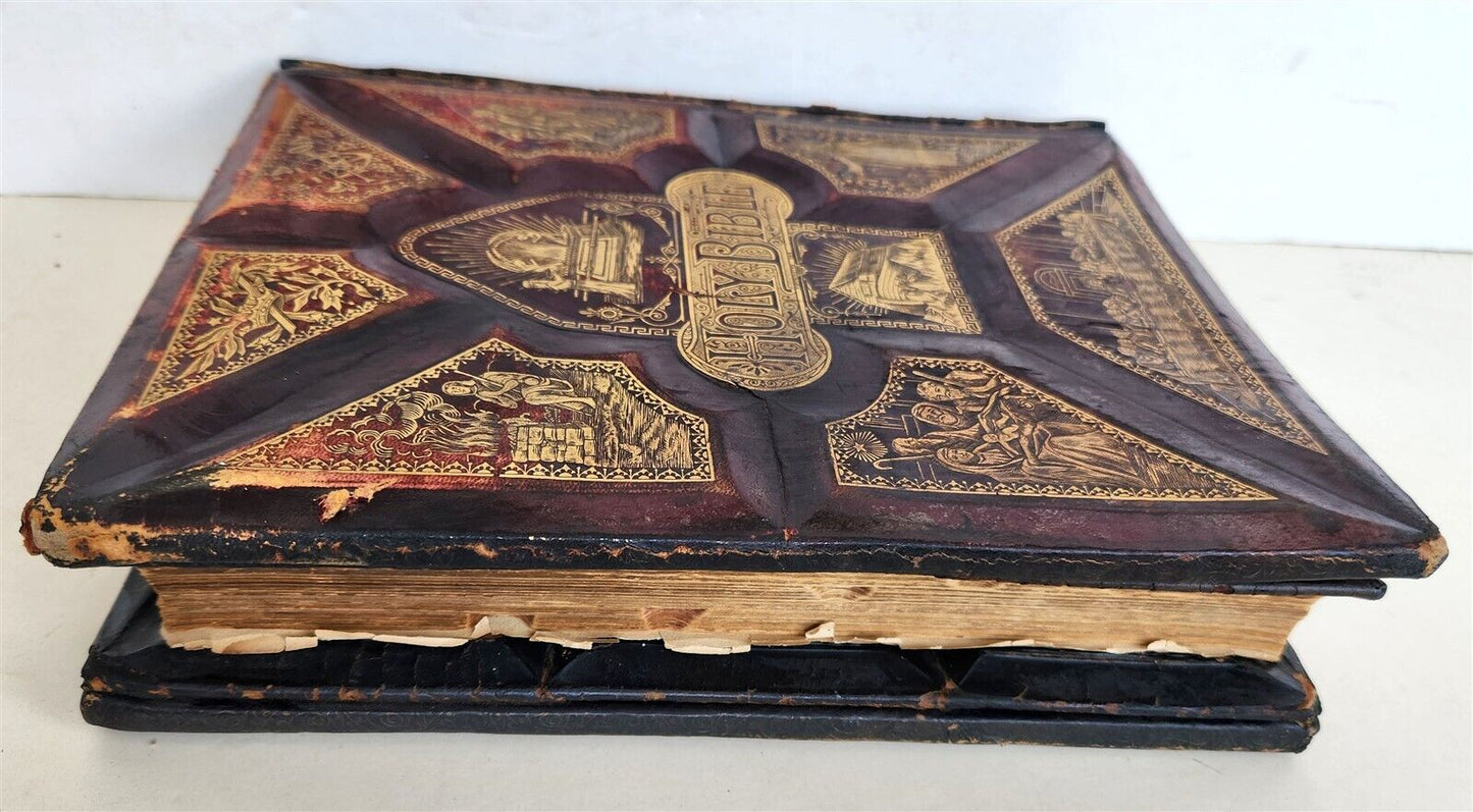 1870s BIBLE SALESMAN SAMPLE RARE antique AMERICANA ILLUSTRATED FOLIO G. DORE