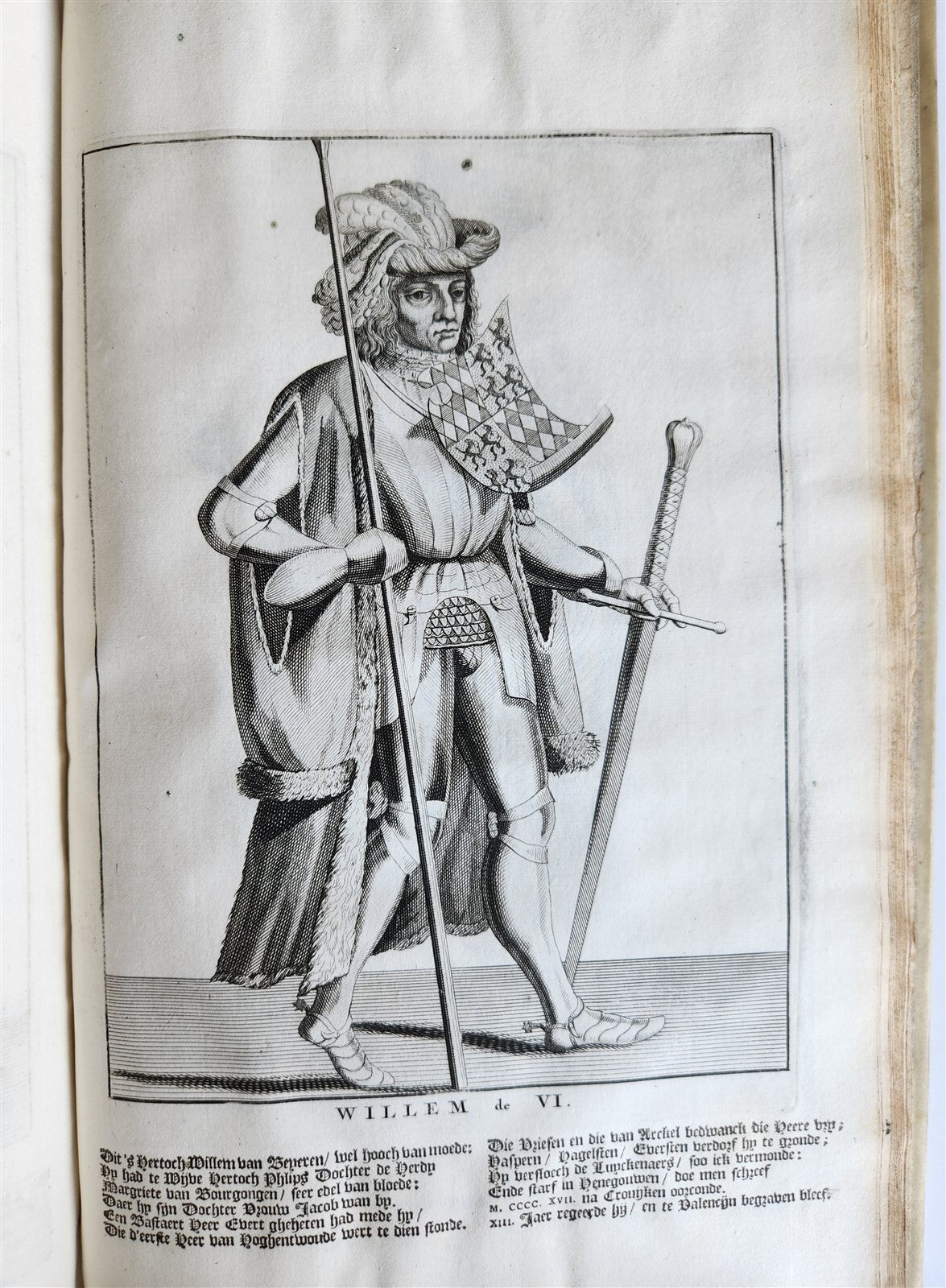 1699 CHRONICLE of COUNTS of HOLLAND antique ILLUSTRATED FOLIO vellum bound