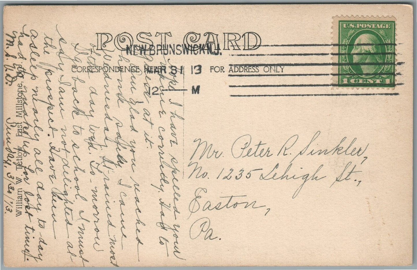 MILLSTONE NJ ANTIQUE REAL PHOTO POSTCARD RPPC