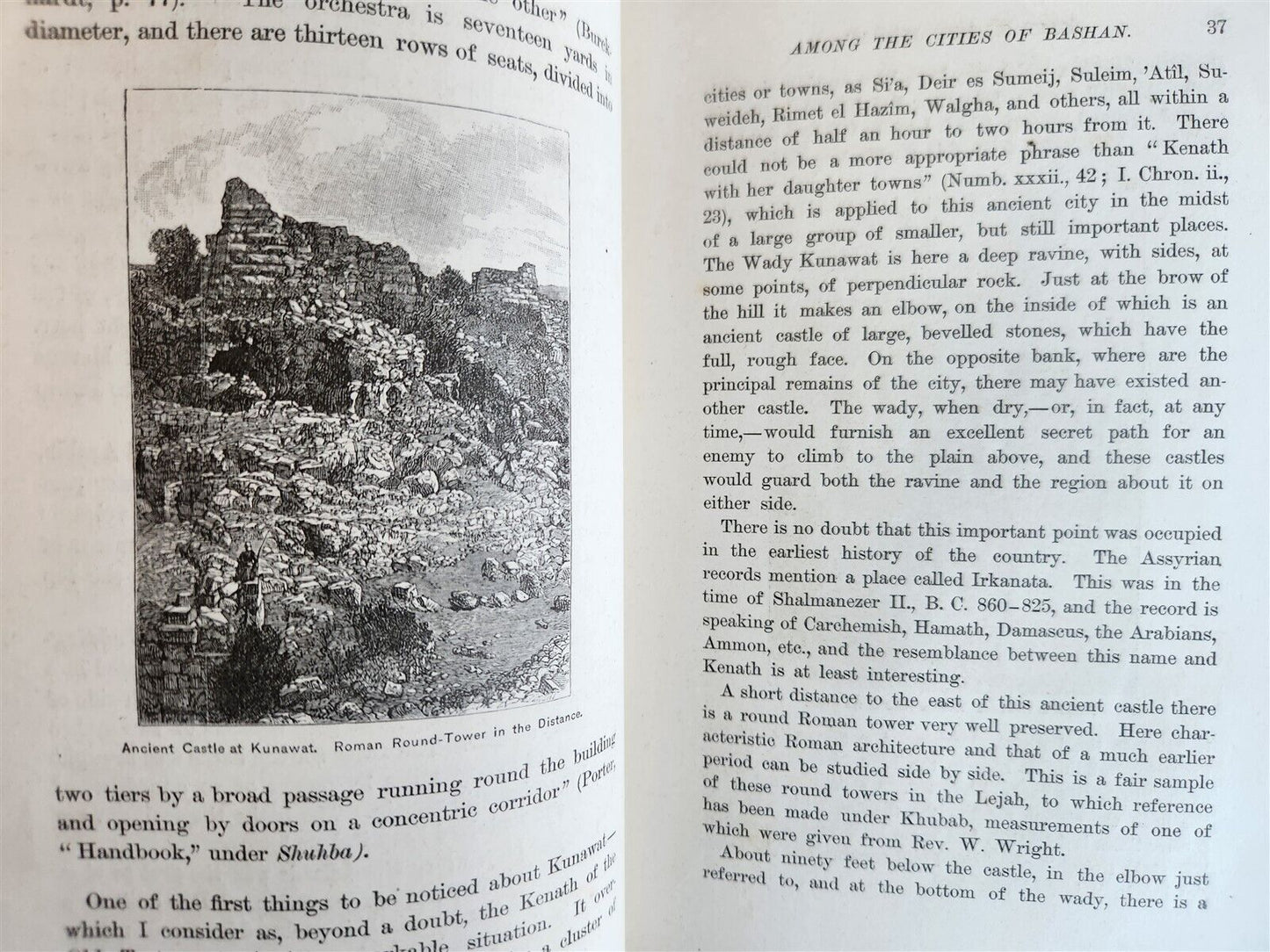 1883 EAST OF THE JORDAN by SELAH MERRILL ILLUSTRATED antique