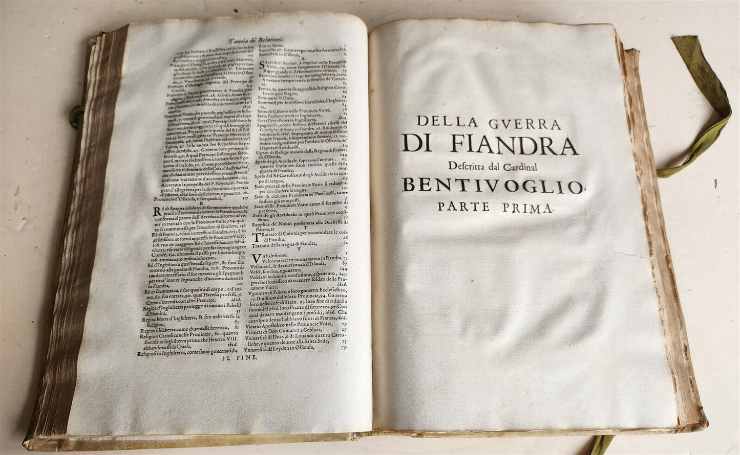 1645 HISTORY of FLANDERS & FRANCE antique VELLUM BOUND FOLIO