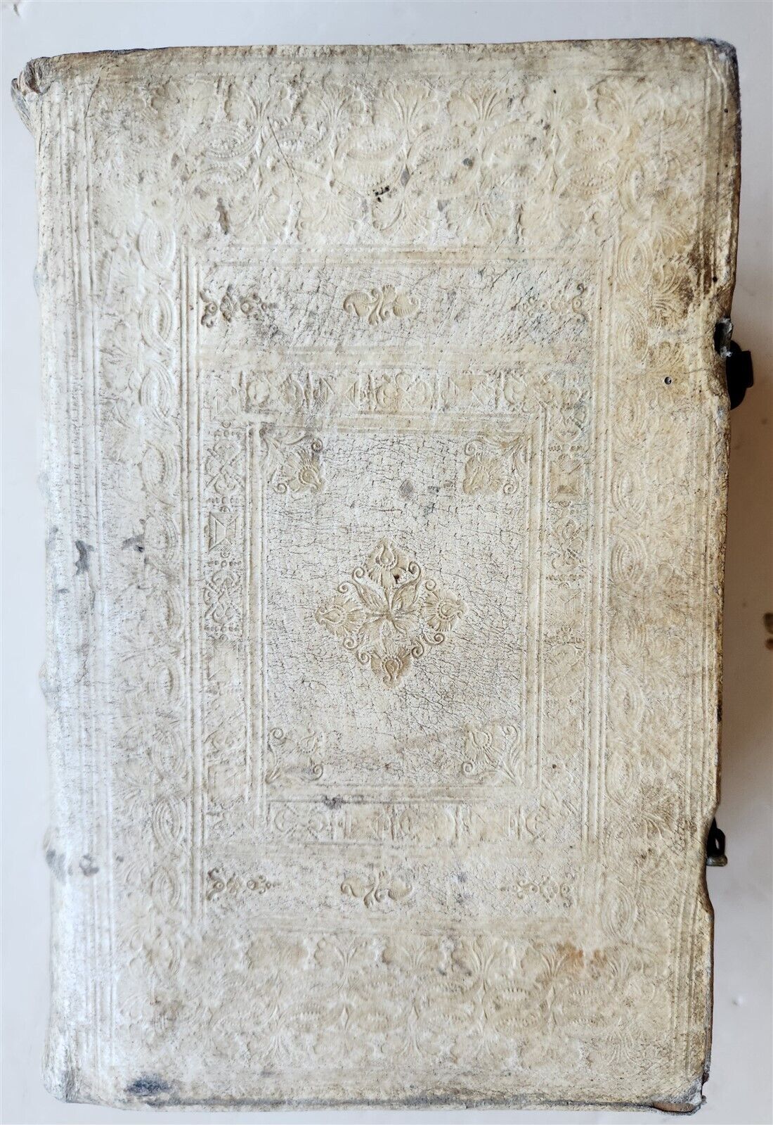 1713 CORPORIS JURIS CIVILIS antique BLIND-STAMPED PIGSKIN BINDING law book
