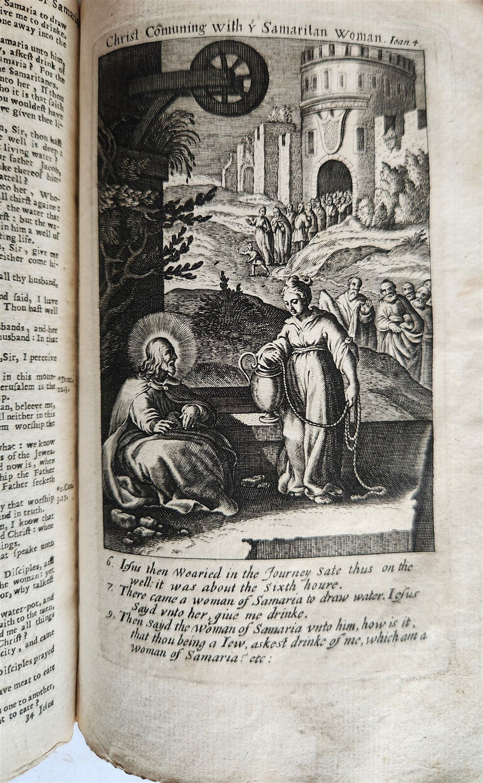 1631-34 BIBLE in ENGLISH ILLUSTRATED NEW TESTAMENT COMMON PRAYERS PSALMS antique