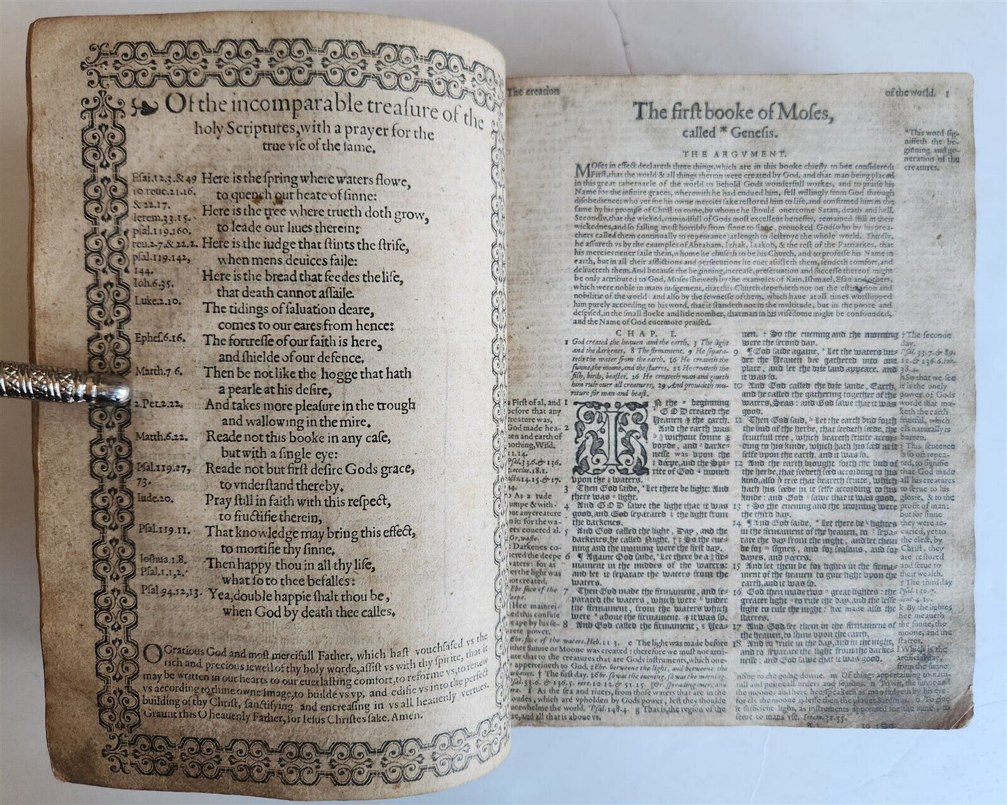 1585 GENEVA BIBLE in ENGLISH antique Old & New Testament 16th CENTURY C. BARKER
