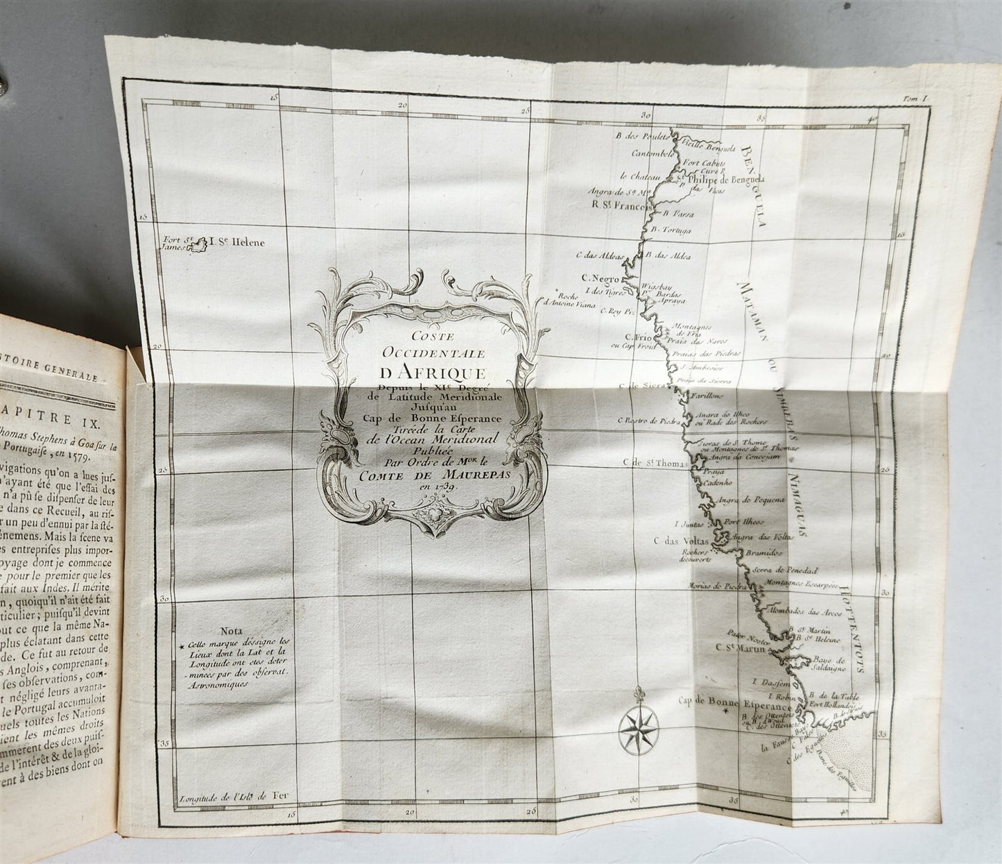 1749 HISTOIRE des VOYAGES antique V.2 TENERIFE PERSIAN GULF W.AFRICA illustrated
