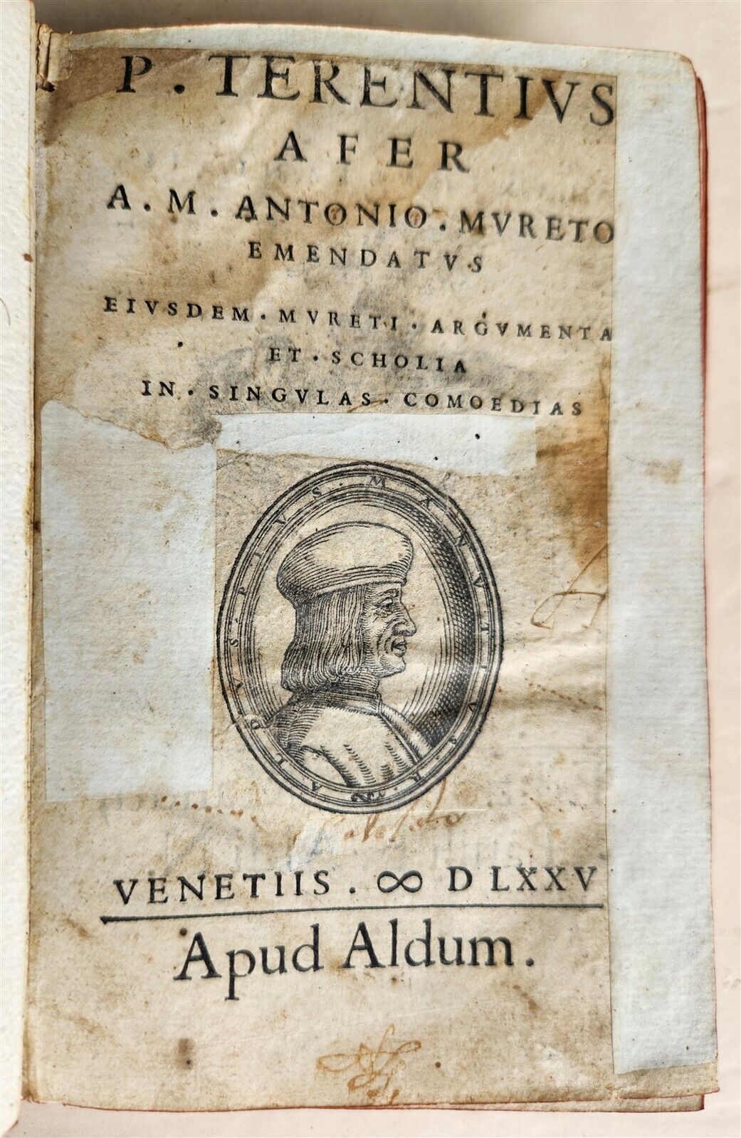 1575 ALDINE PRESS TERENTIUS AFER antique 16th CENTURY TERENCE