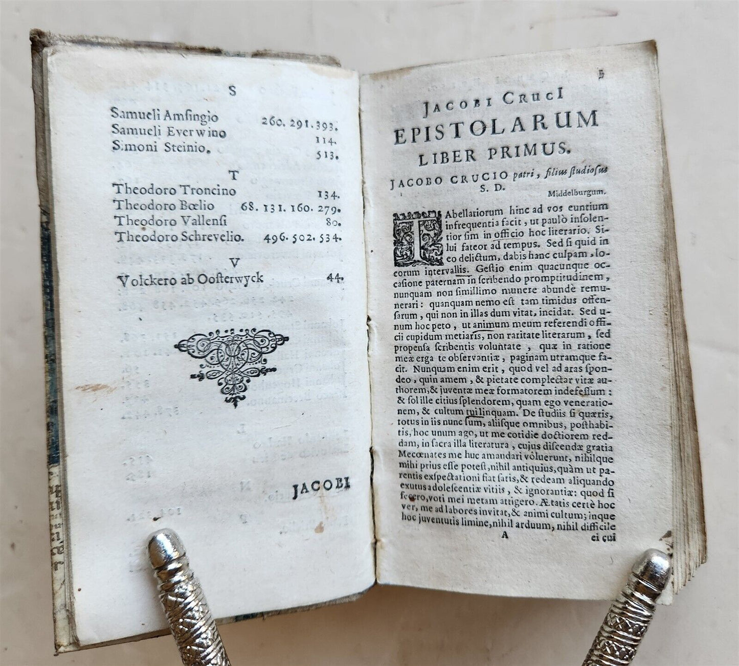 1654 Mercurius Batavus sive Epistolarum by J. Crucius antique