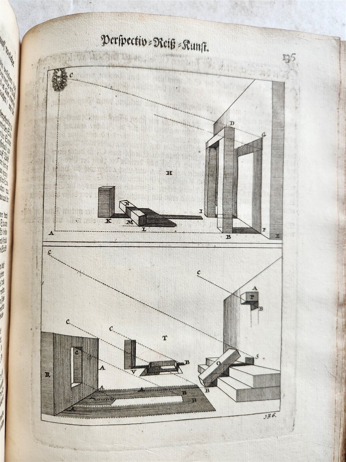 1710 DRAWING PERSPECTIVE for ARTISTS & ARCHITECTS antique ILLUSTRATED 150 PLATES