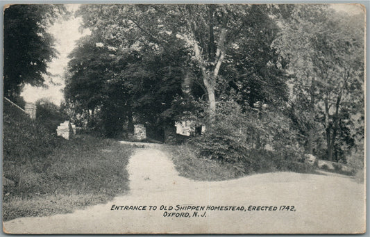 OXFORD NJ OLD SHIPPEN HOMESTEAD ANTIQUE POSTCARD