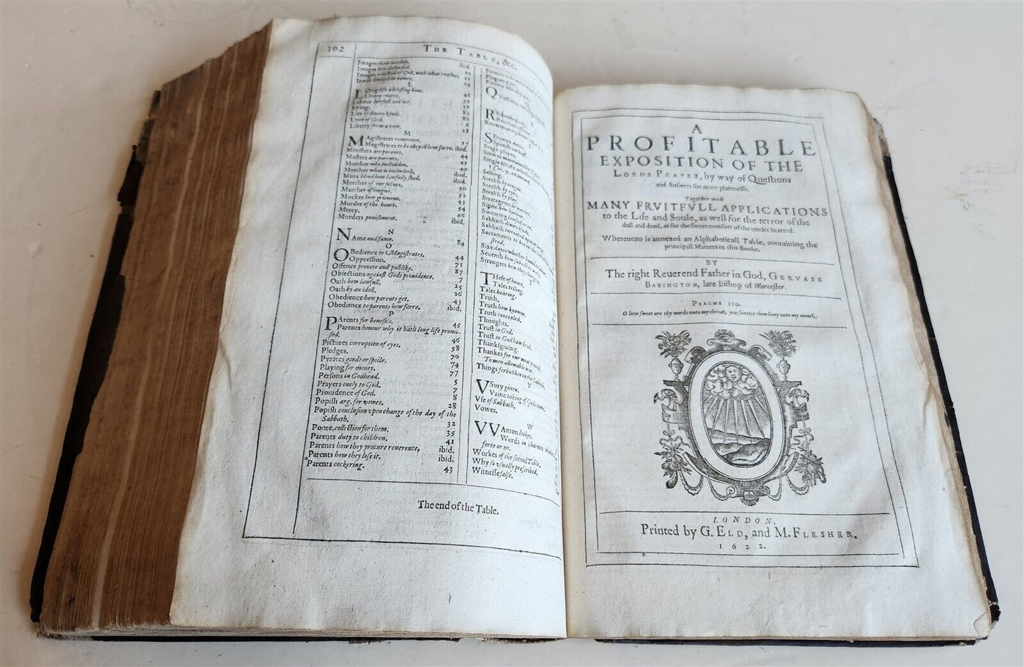 1622 THE WORKES of the RIGHT REVEREND FATHER in GOD BABINGTON antique in ENGLISH