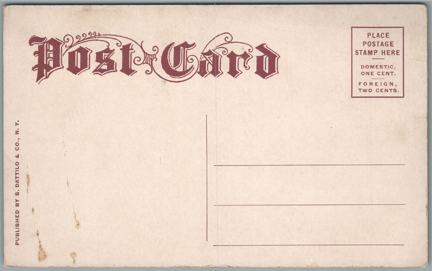 CONEY ISLAND NY LUNA PARK ANTIQUE POSTCARD