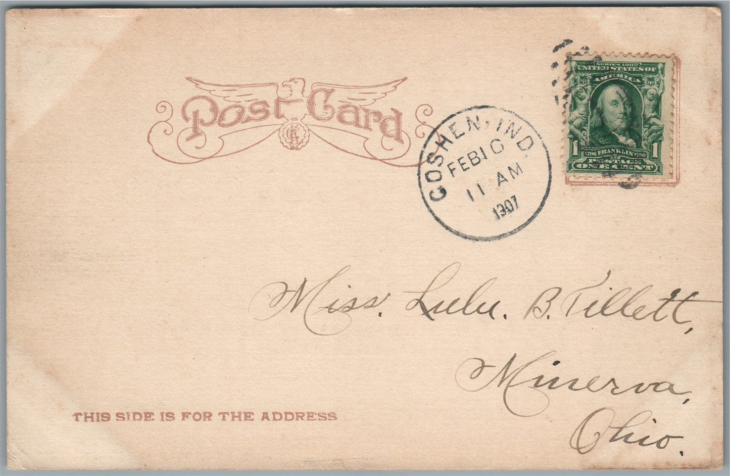 GOSHEN IN JEFFERSON OPERA HOUSE ANTIQUE POSTCARD