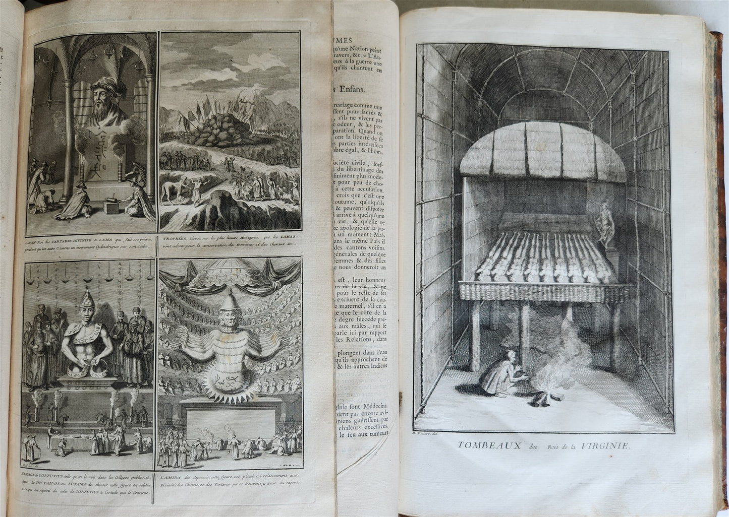 1741 HISTOIRE des CEREMONIES et COUTUMES de PEUPLES DU MONDE 7 vols antique
