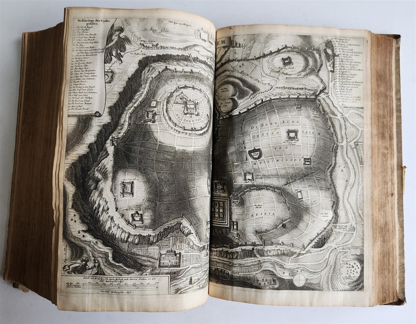 1677 TRAVELS to PALESTINE SYRIA & HOLY LAND antique FOLIO ILLUSTRATED w/ MAPS