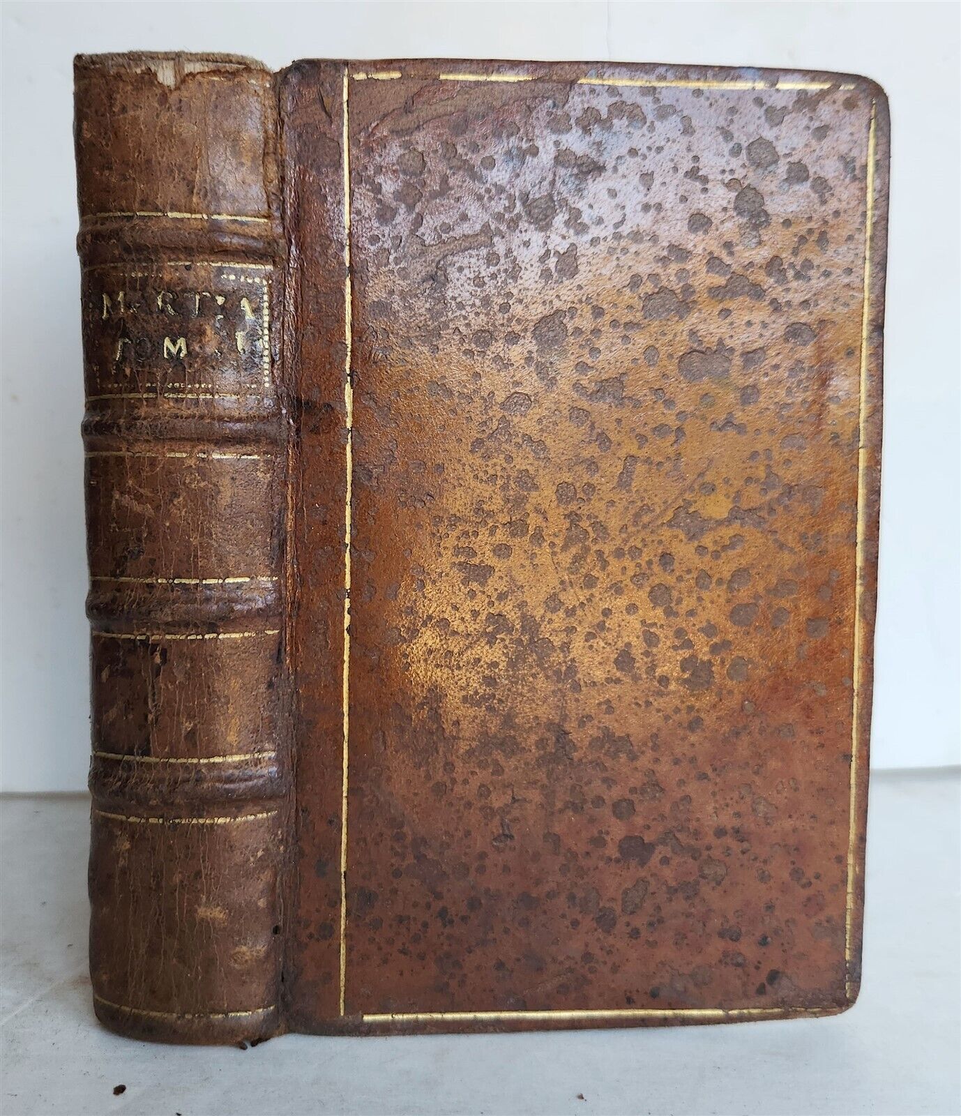 1655 MARTIALIS EPIGRAMMES 2 VOLUMES antique in FRENCH & LATIN