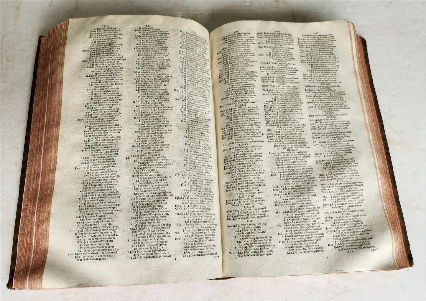 1731 BIBLE CONCORDANCE in LATIN antique FOLIO Concordantiae Bibliorum