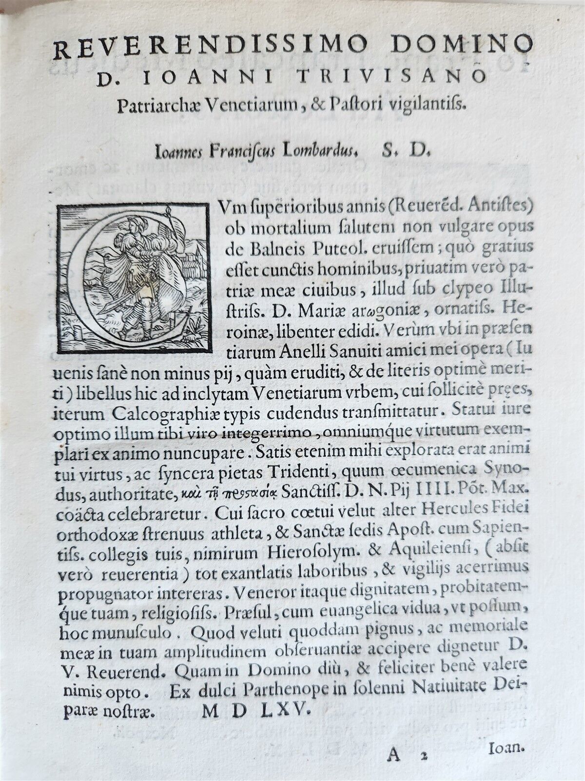 1566 Baths & other wonders of Puteoli by Lombardi antique