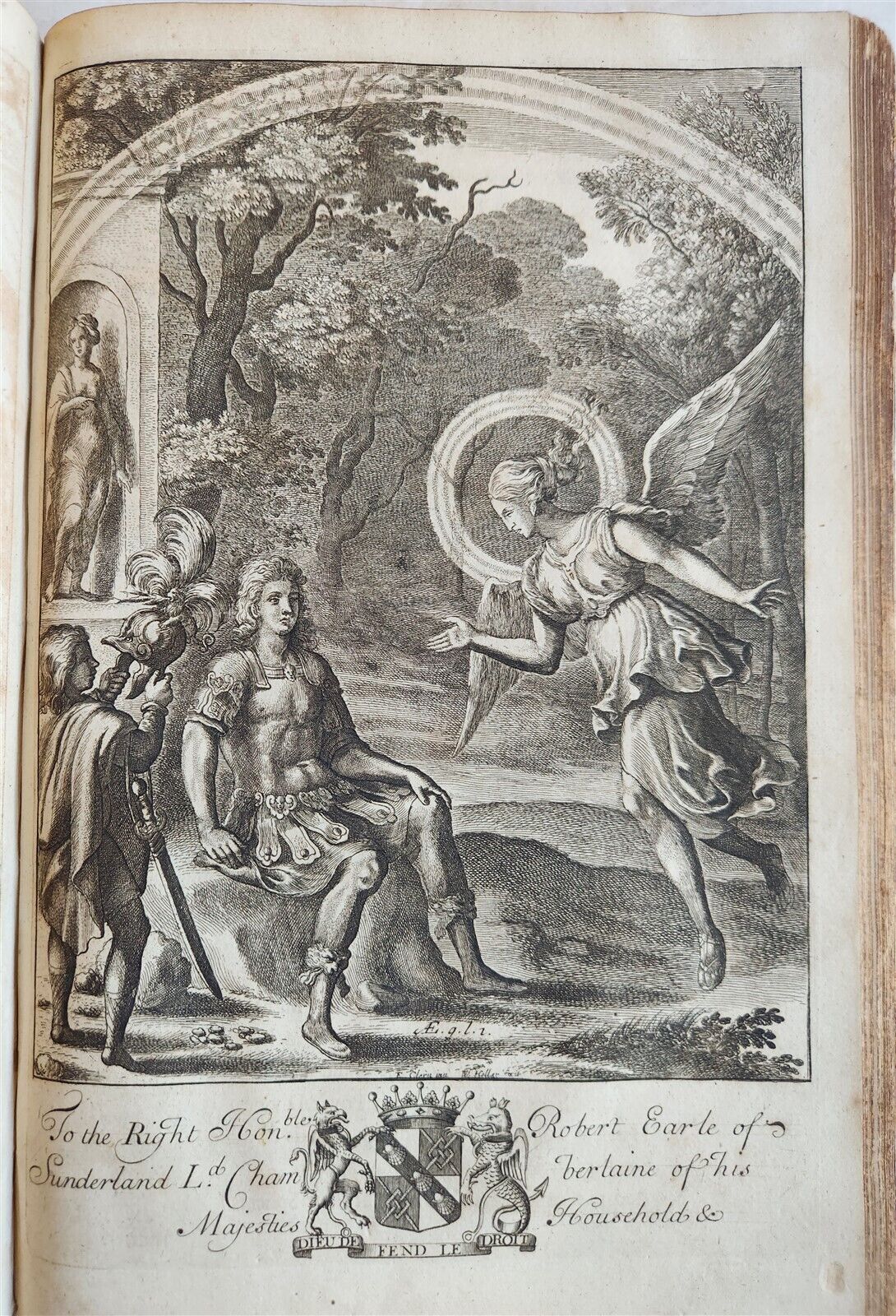 1697 WORKS of VIRGIL by DRYDEN antique ILLUSTRATED w/ 101 AMAZING PLATES