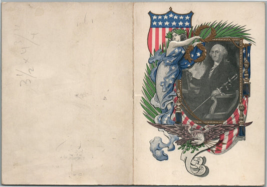 PRESIDENT WASHINGTON ANTIQUE POSTCARD