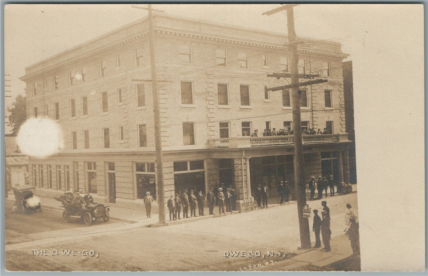OWEGO NY ANTIQUE REAL PHOTO POSTCARD RPPC