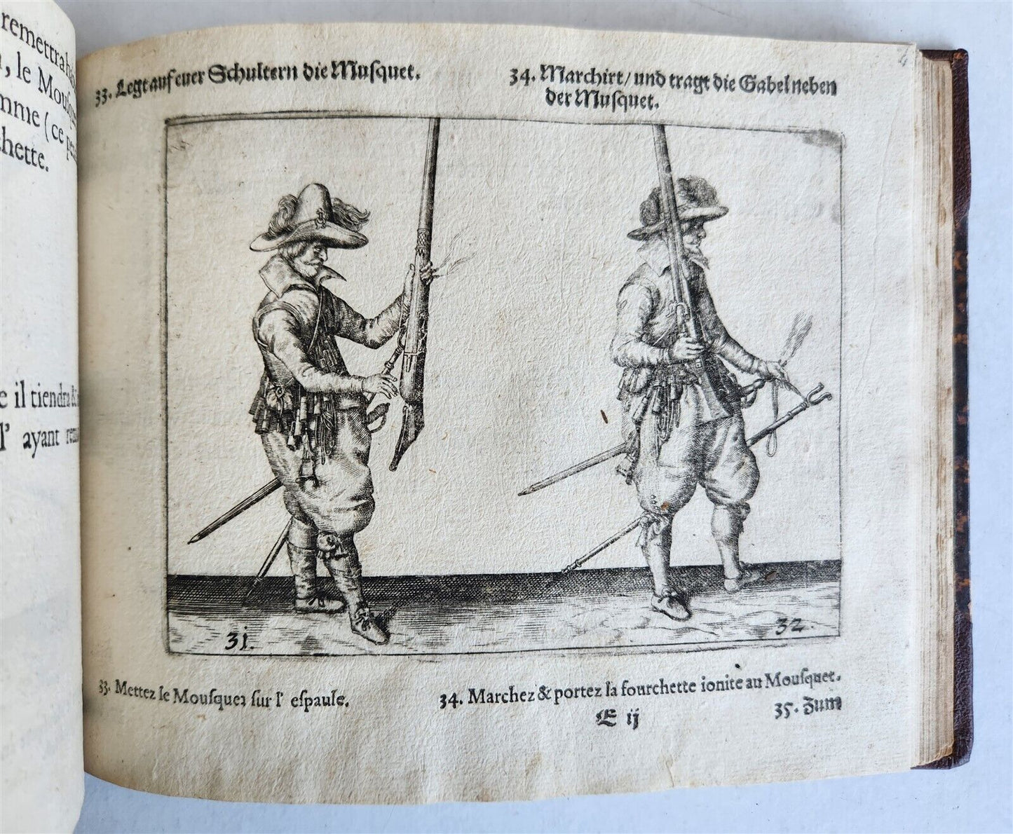 1664 ILLUSTRATED MILITARY WORK on TECHNIQUES for HANDLING MUSKET & PIKE antique