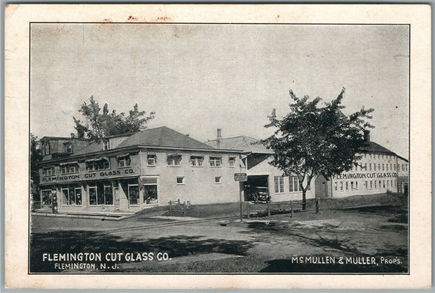 FLEMINGTON NJ CUT GLASS COMPANY ANTIQUE POSTCARD