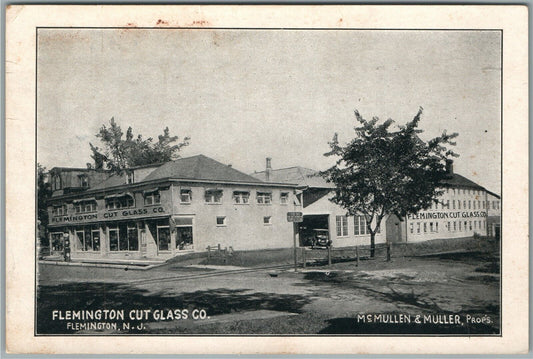 FLEMINGTON NJ CUT GLASS COMPANY ANTIQUE POSTCARD