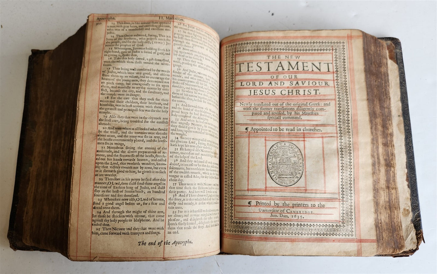 1635 BIBLE in ENGLISH antique