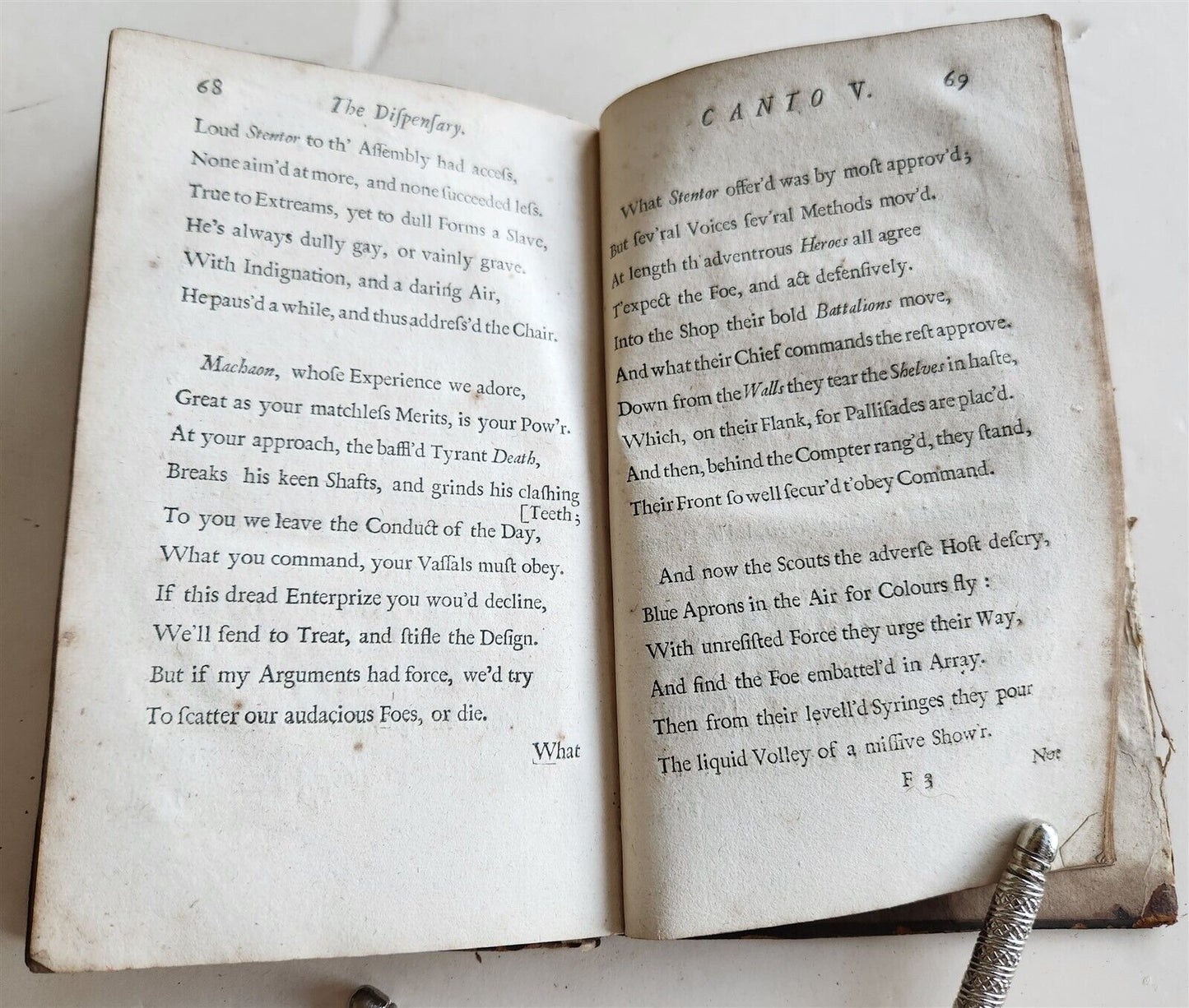1699 THE DISPENSARY a POEM by SAMUEL GARTH antique in ENGLISH