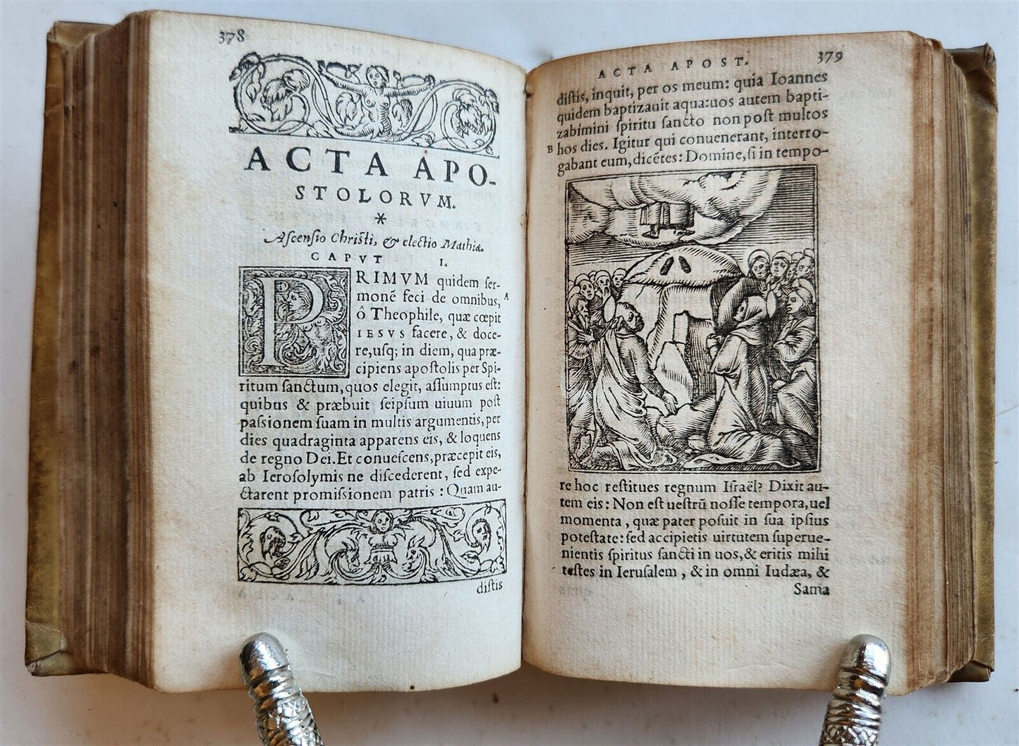 1558 BIBLE IN LATIN ILLUSTRATED antique 16th CENTURY vellum bound NEW TESTAMENT