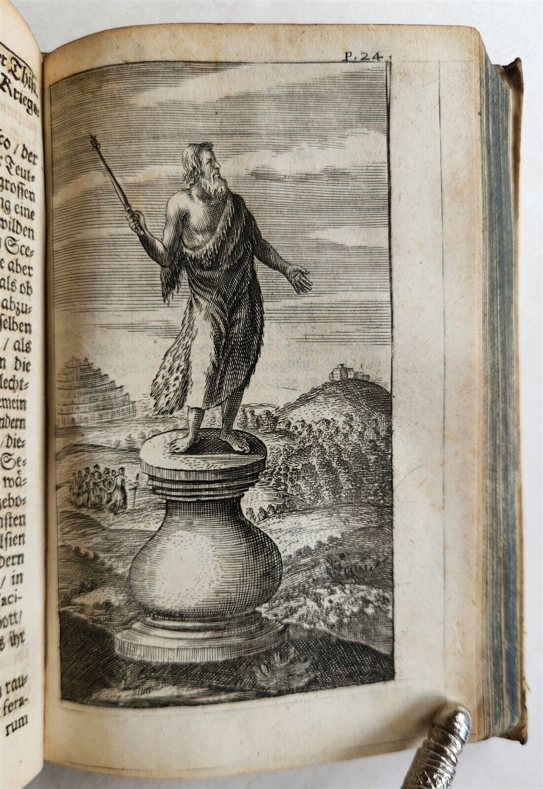 1674 WORLD'S RELIGIOUS SERVICES FULLY ILLUSTRATED antique VELLUM BINDING