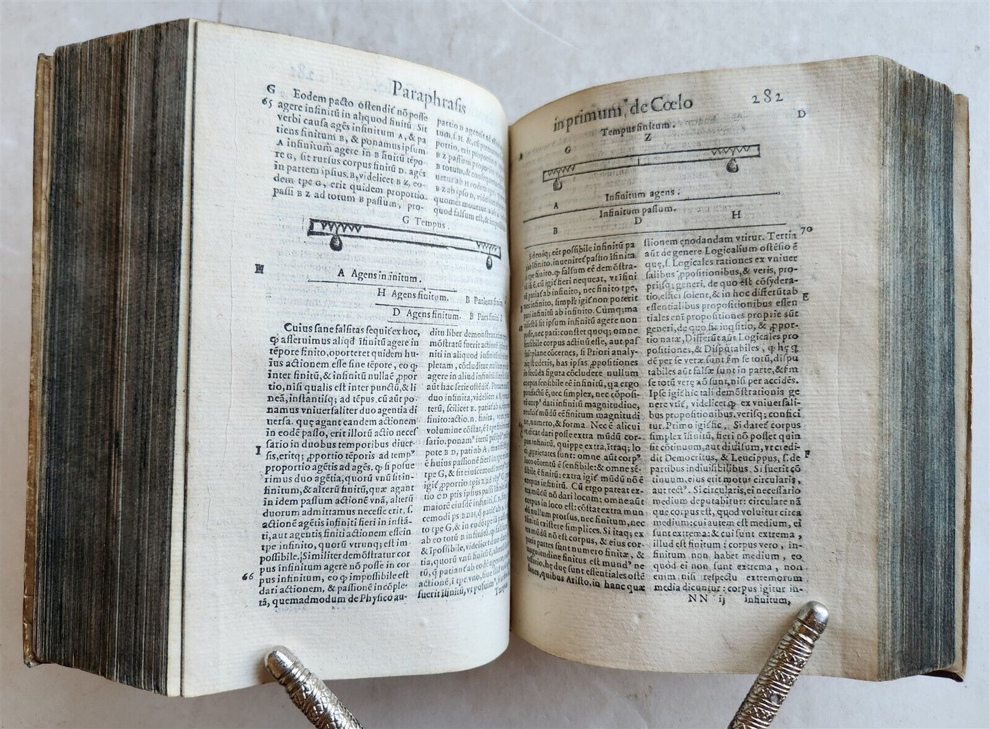 1574 ARISTOTLE antique ILLUSTRATED COSMOLOGICAL TREATISE DE COELO 16 cent VELLUM