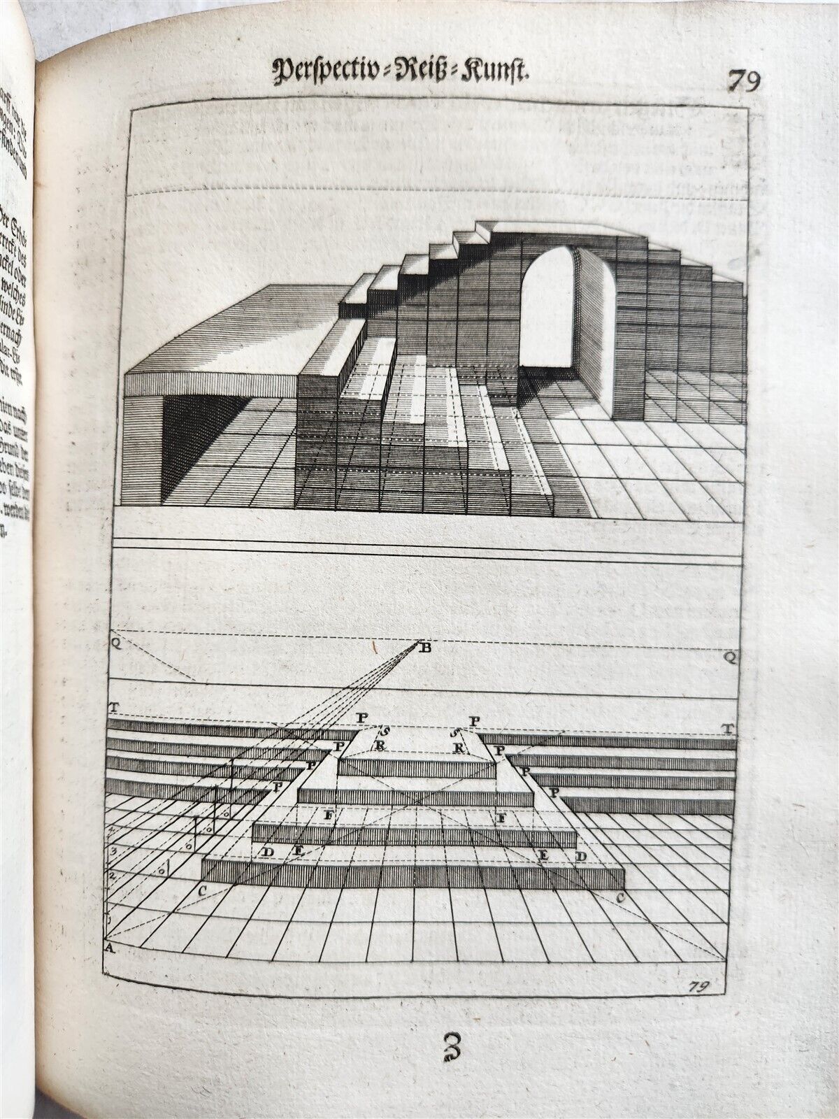 1710 DRAWING PERSPECTIVE for ARTISTS & ARCHITECTS antique ILLUSTRATED 150 PLATES