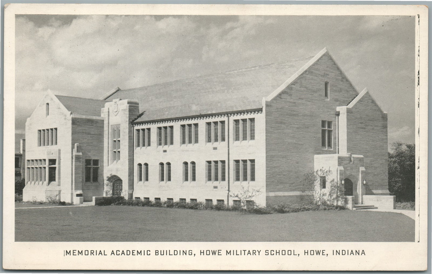 HOWE IN MILITARY SCHOOL ANTIQUE POSTCARD