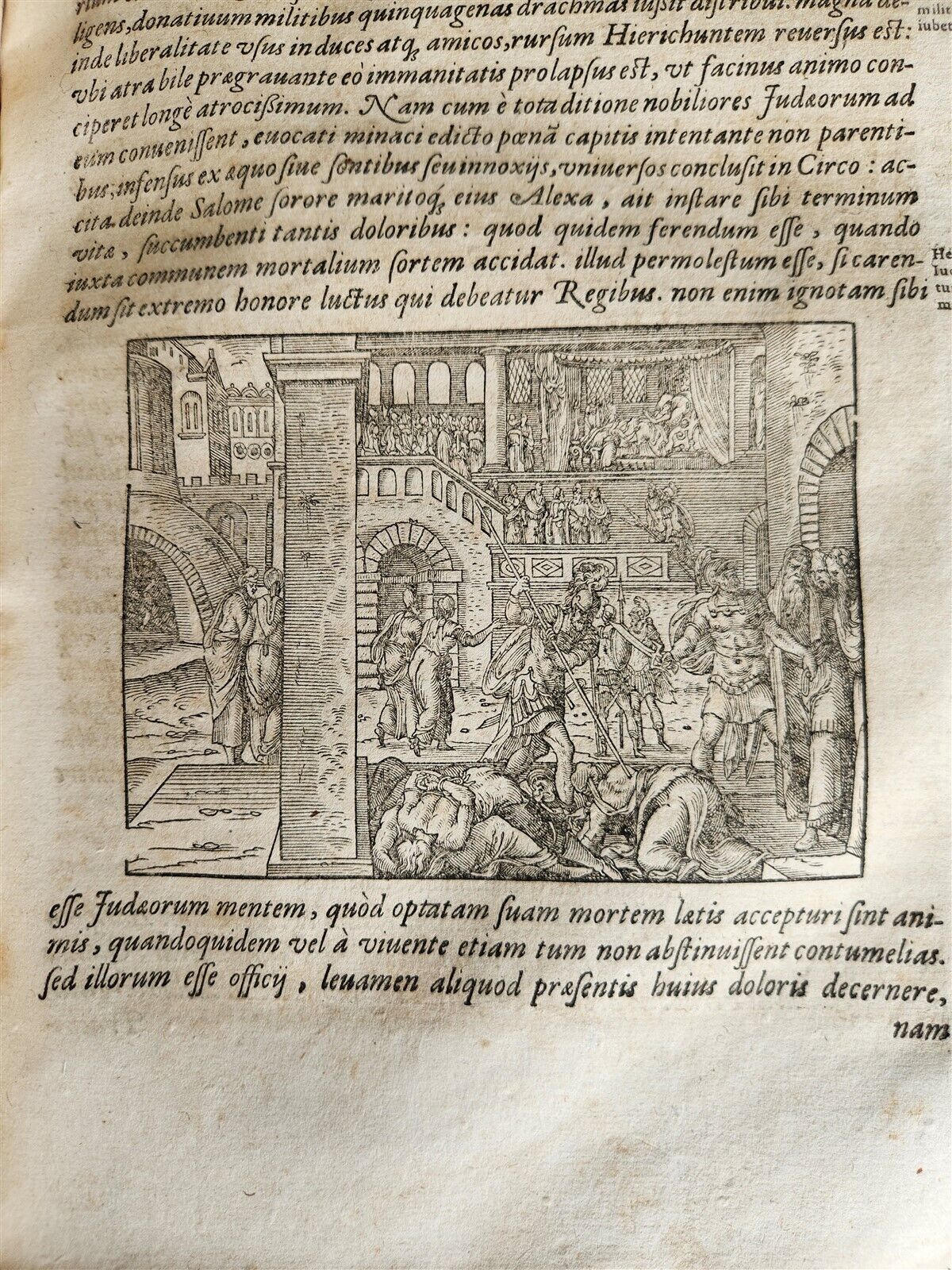 1580 FLAVIUS JOSEPHUS BEAUTIFULLY ILLUSTRATED MASSIVE FOLIO antique Judaica RARE