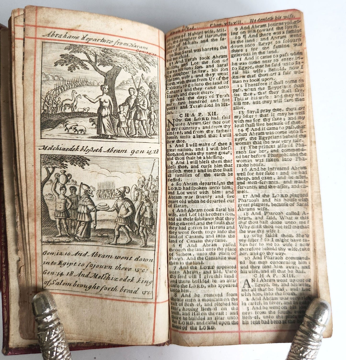 1684 BIBLE in ENGLISH ILLUSTRATED w/89 PLATES 2 VOLS OLD & NEW TESTAMENT antique