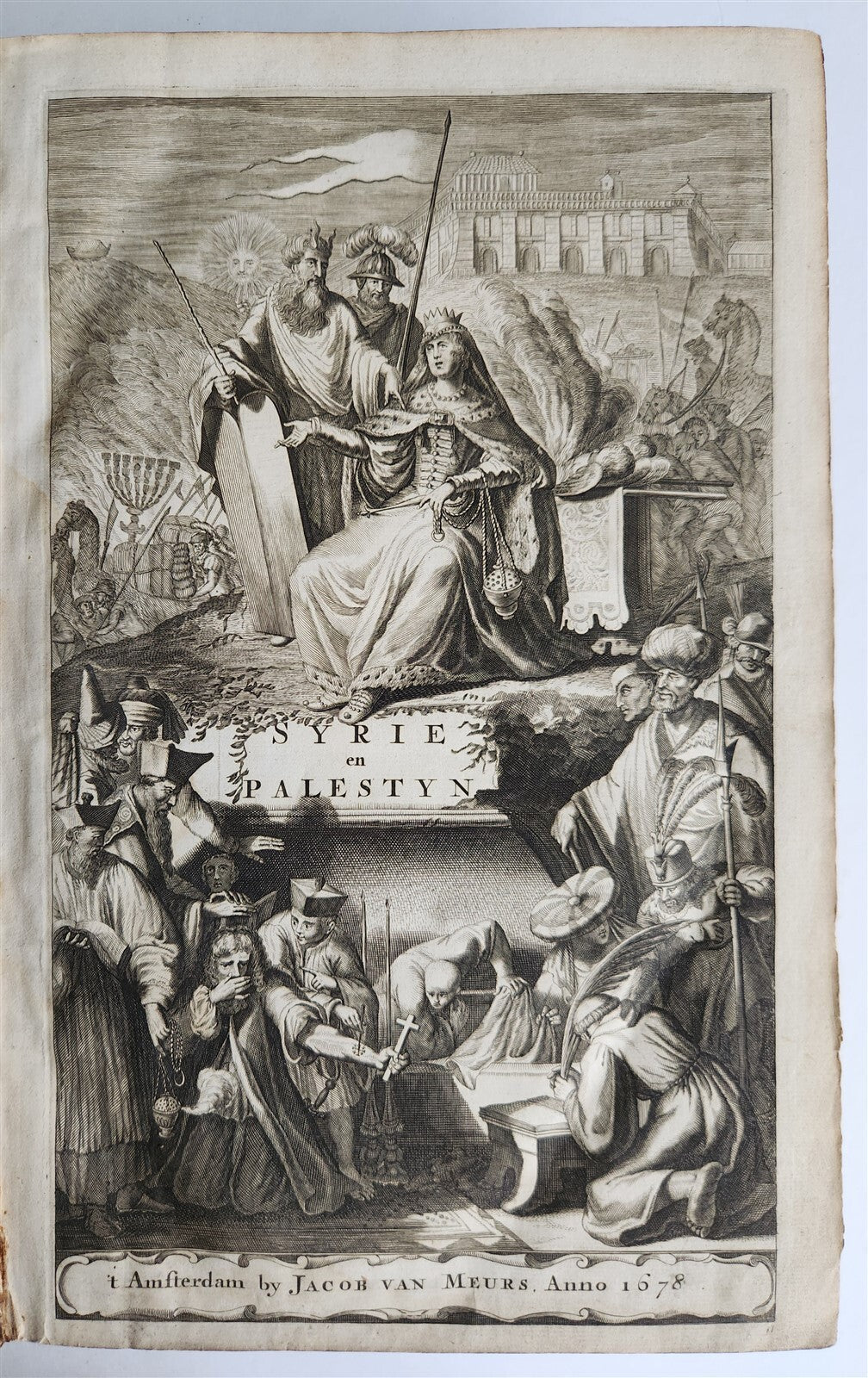 1677 TRAVELS to PALESTINE SYRIA & HOLY LAND antique FOLIO ILLUSTRATED w/ MAPS