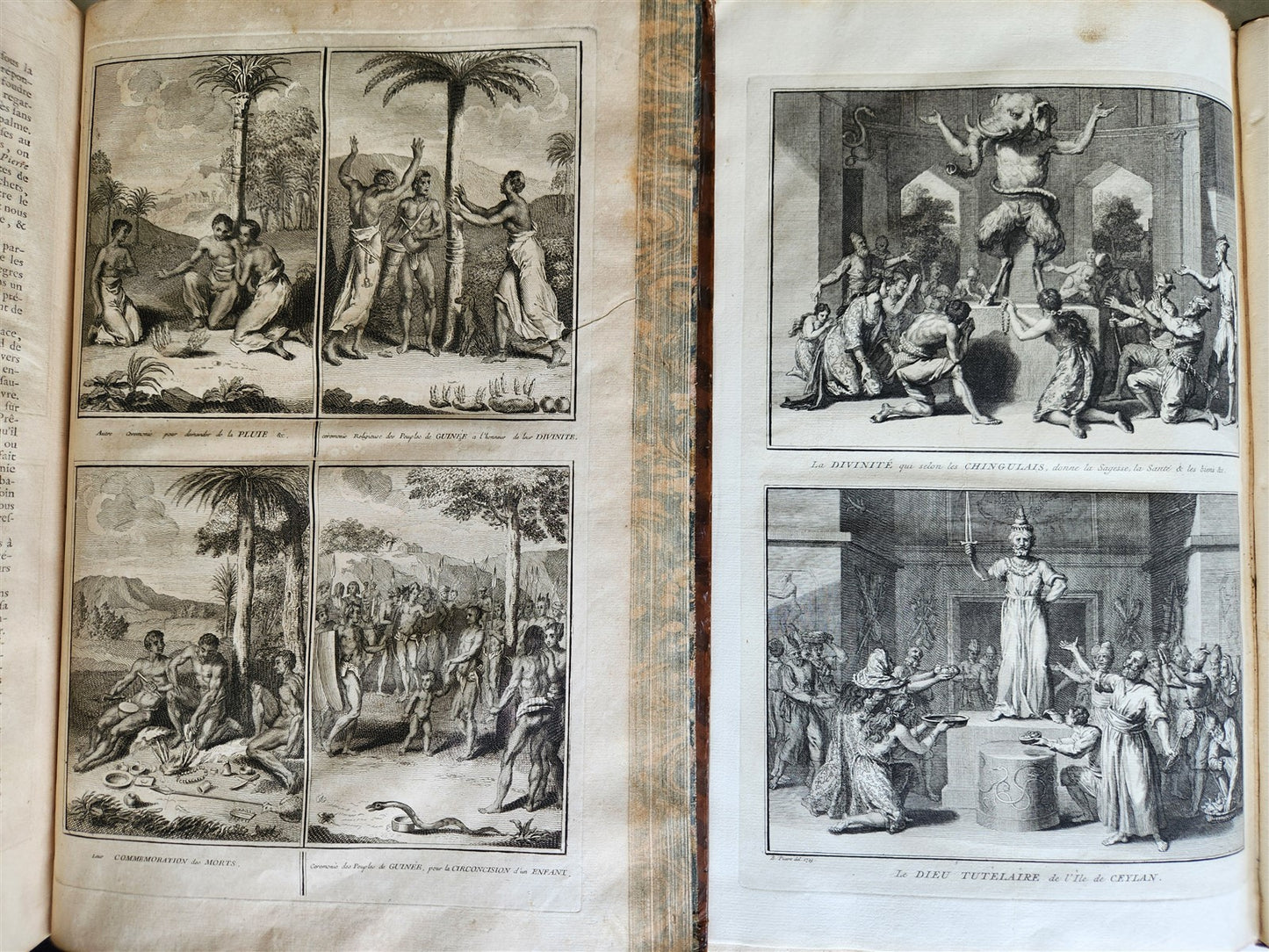 1741 HISTOIRE des CEREMONIES et COUTUMES de PEUPLES DU MONDE 7 vols antique
