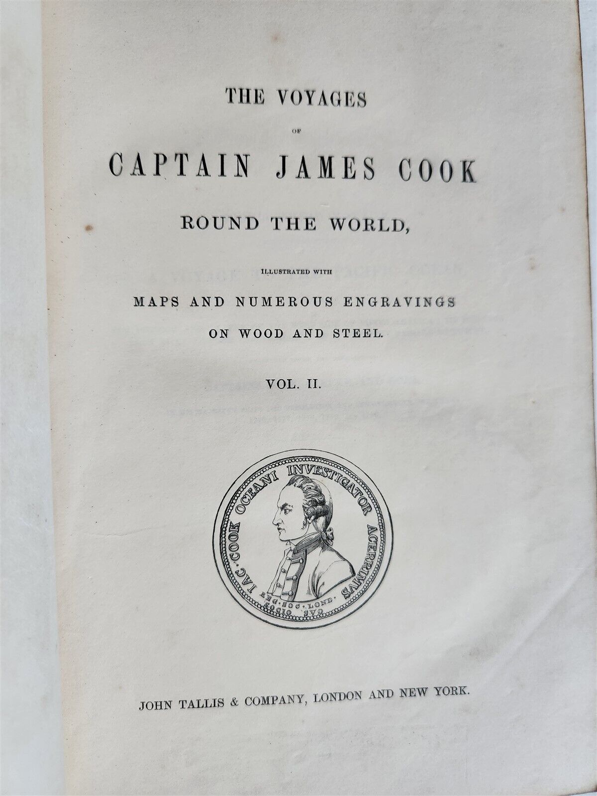 1860 VOYAGES of CAPTAIN COOK ROUND THE WORLD 2 vols ILLUSTRATED antique ENGLISH