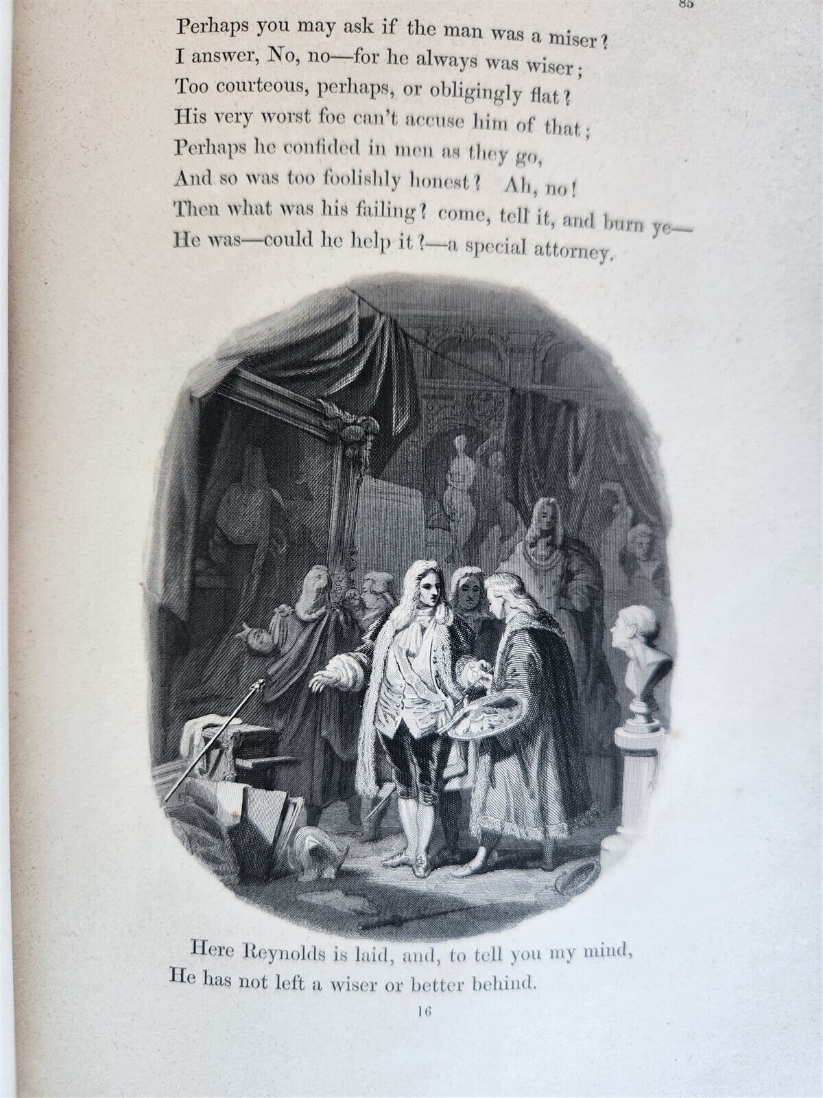1859 ILLUSTRATED A GALLERY OF FAMOUS ENGLISH AND AMERICAN POETS antique