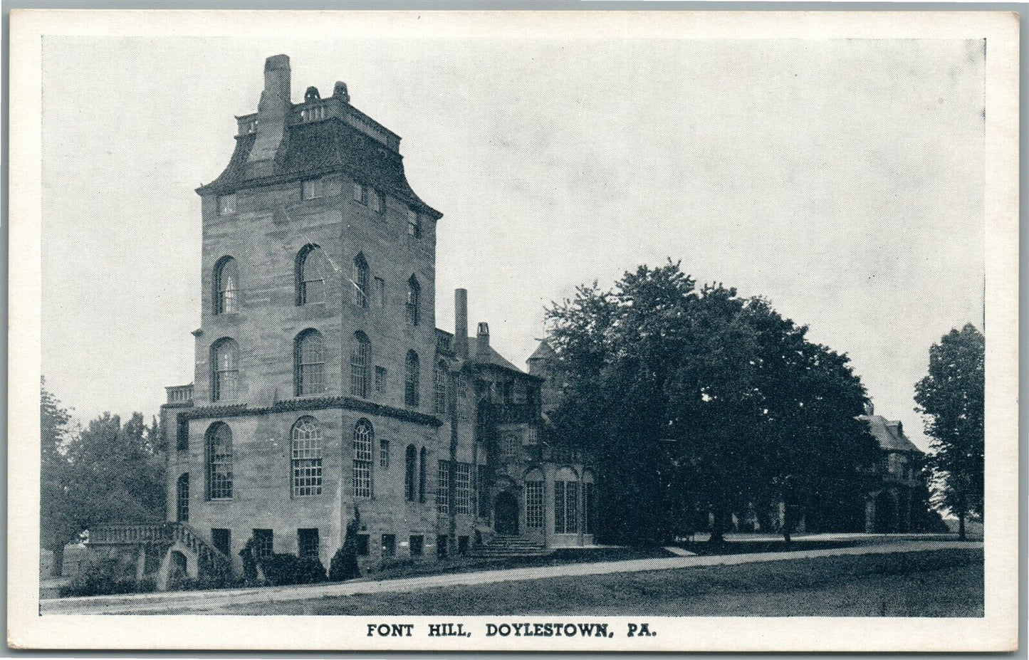 DOYLESTOWN PA FONT HILL ANTIQUE POSTCARD