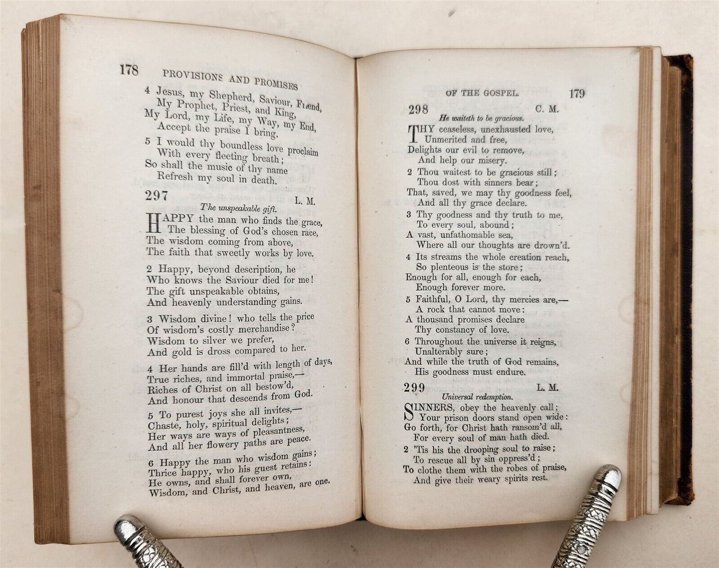 1849 HYMNS for METHODIST CHURCH antique AMERICANA decorative FEMALE PROVENANCE