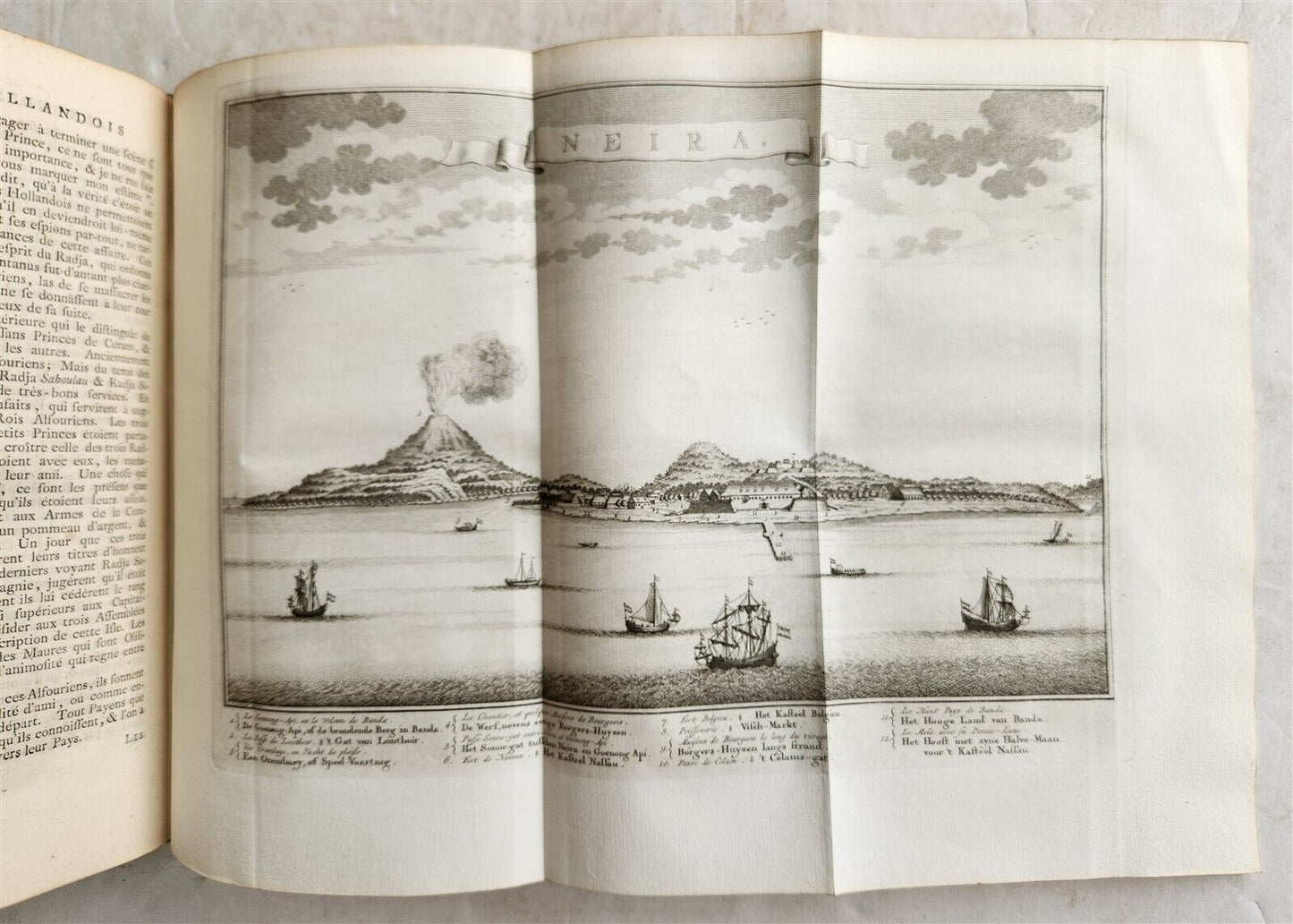 1755 TRAVELS TO EAST INDIES CEYLON antique Histoire generale des voyages ILLUSTR