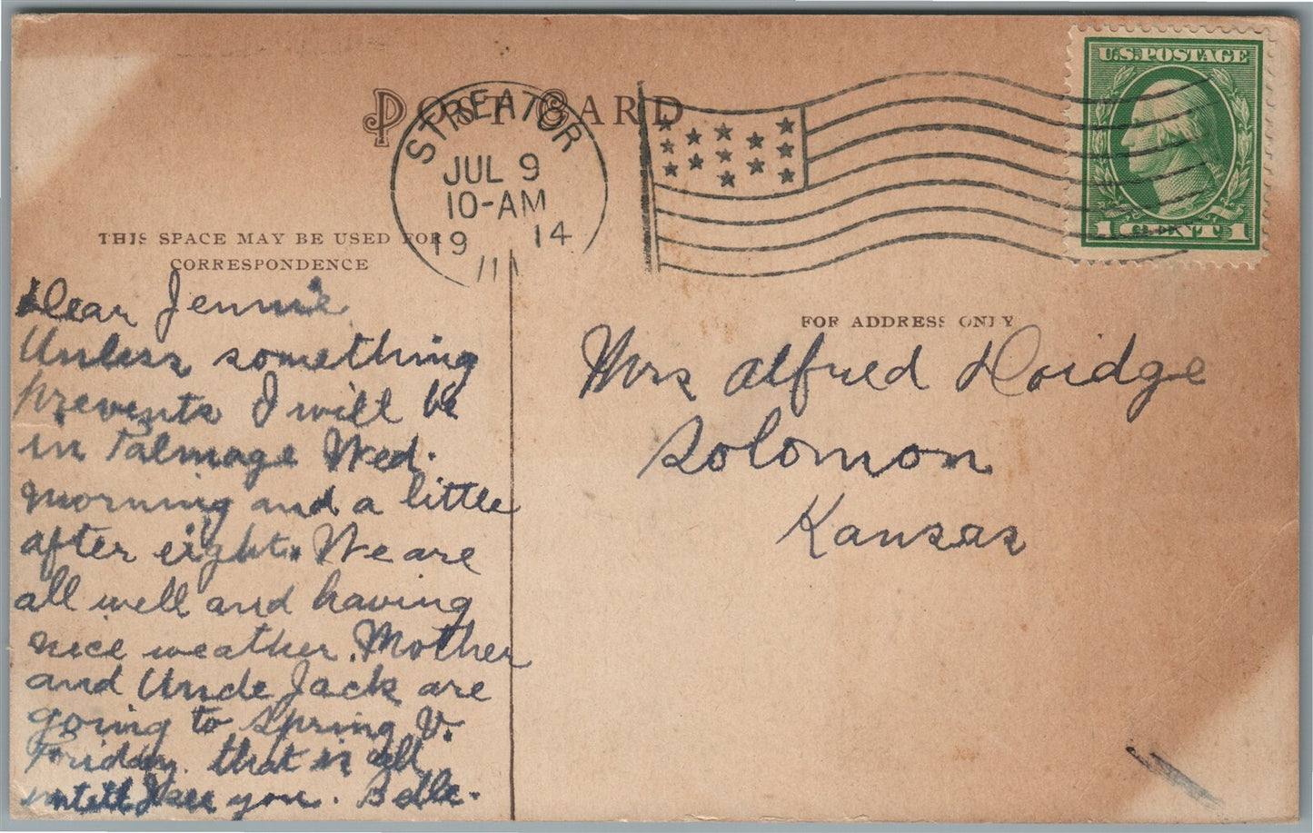 STREATOR IL CHURCHES ANTIQUE POSTCARD