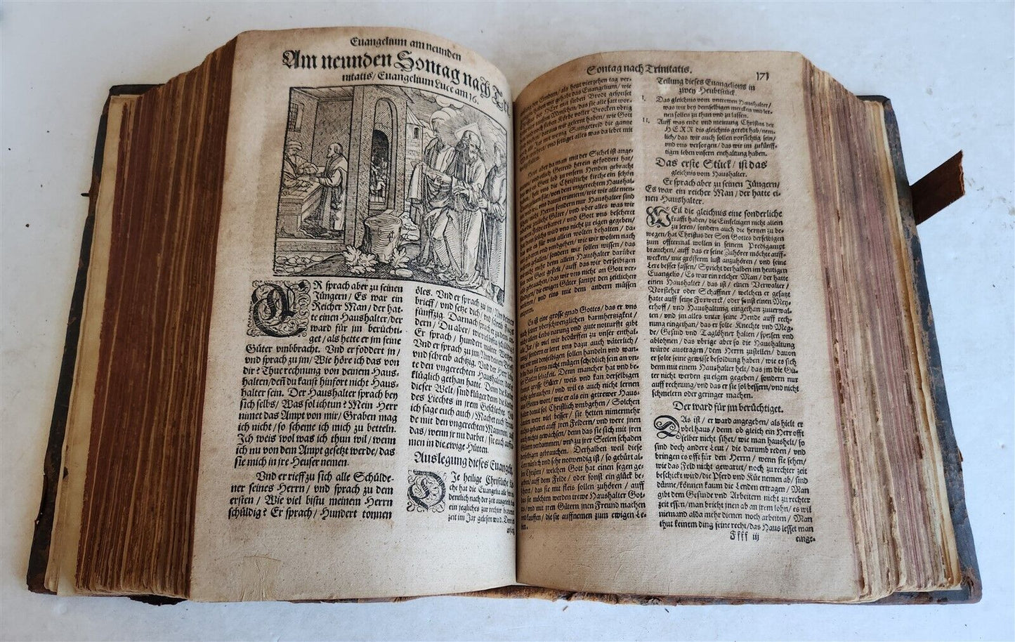 1583 ILLUSTRATED POSTILLA antique 80 WOODCUTS CRANACH SCHOOL ARTIST