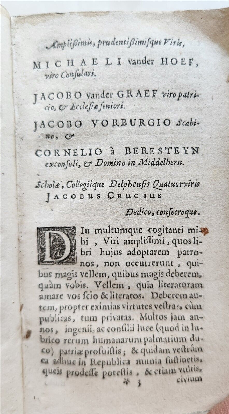1654 Mercurius Batavus sive Epistolarum by J. Crucius antique