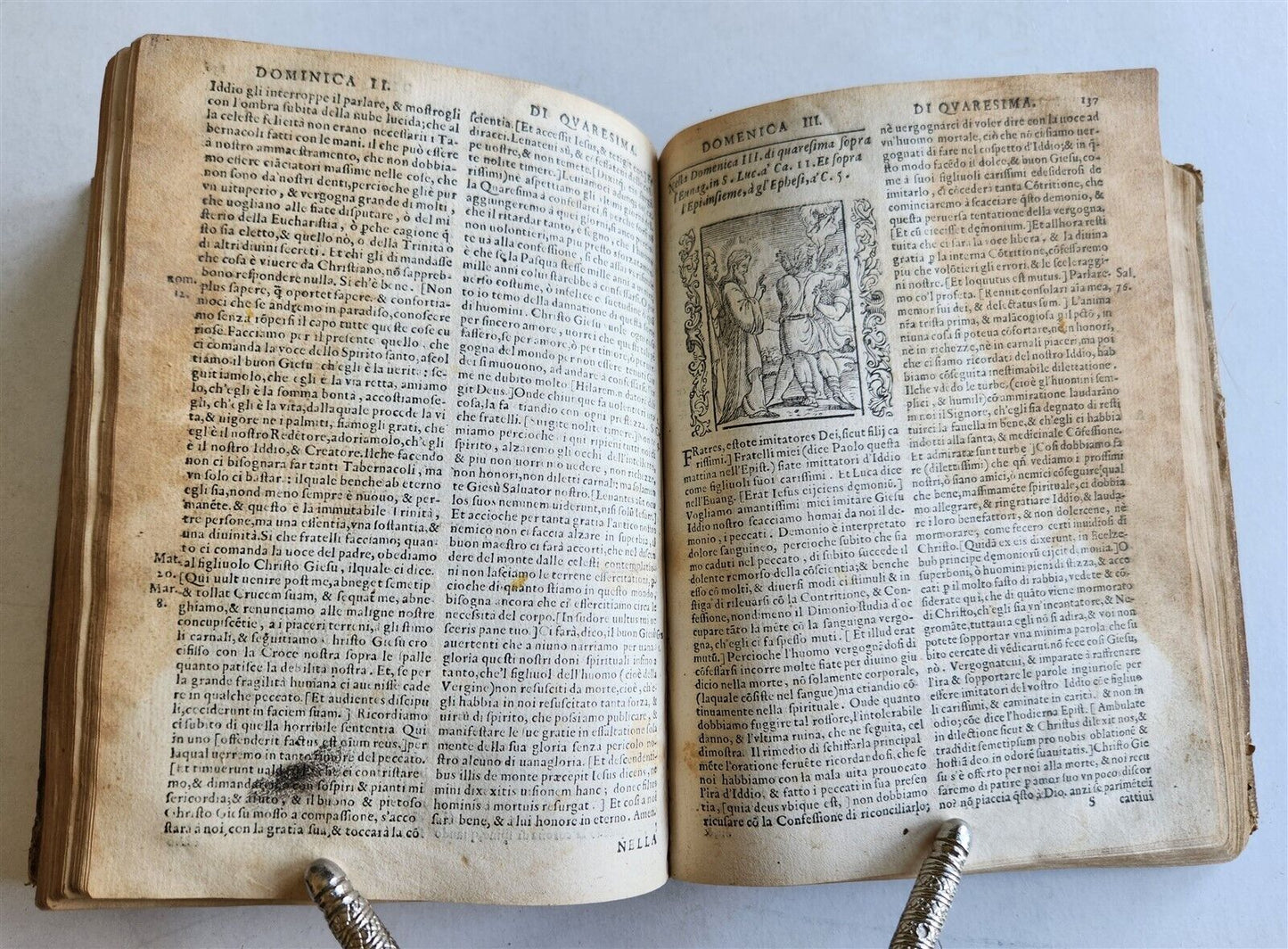 1578 ILLUSTRATED DELLE HOMELIE by Pittorio da Ferrara antique VELLUM BINDING