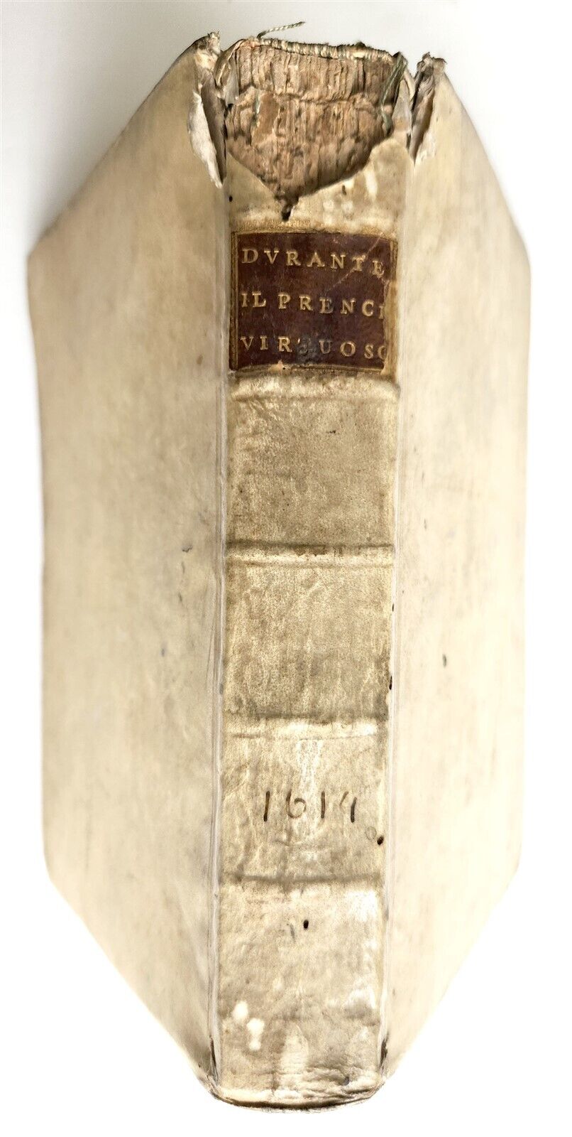 1614 IL PRENCIPE VIRTUOSO DIALOGO di OTTAUIO DURANTE ROMANO antique VELLUM