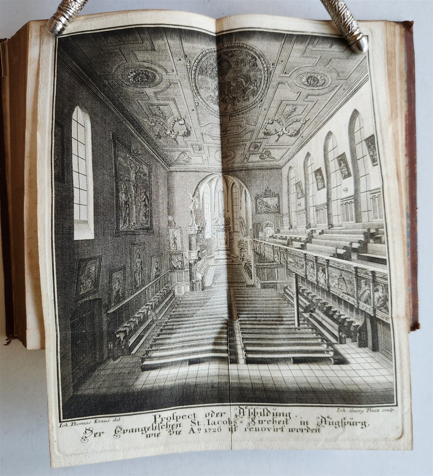 1733 AUGSBURG GERMANY CHURCH HISTORY antique FINE BINDING ILLUSTRATED w/PLATES